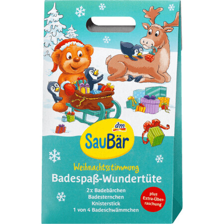 SauBär Bolsa mágica de Navidad para baño infantil, 1 ud.