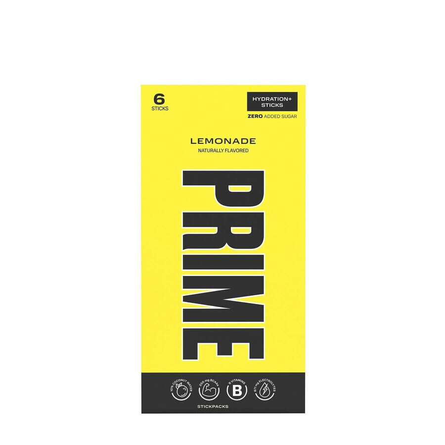 Prime Hydration Drink Lemonade, sobres de rehidratación con sabor a limonada, 8,8 g, GNC