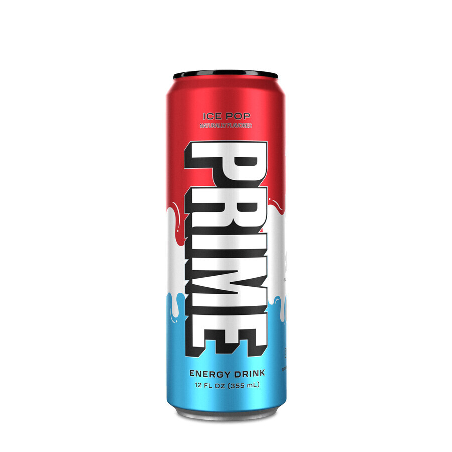 Prime Energy Drink, Bebida energética y rehidratante con sabor a polo helado, 355 ml, GNC