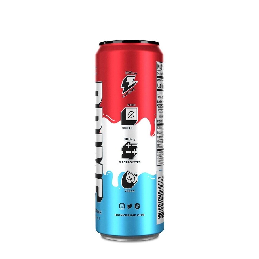 Prime Energy Drink, Bebida energética y rehidratante con sabor a polo helado, 355 ml, GNC