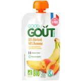 Biologische abrikozen- en bananenpuree, +4 maanden, 120 g, Good Gout