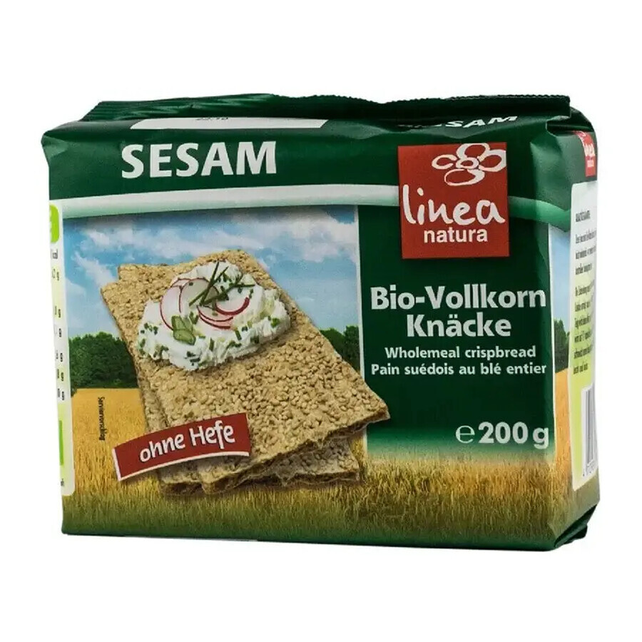 Biologisch krokant volkoren roggebrood met sesam, 200 g, Pronat