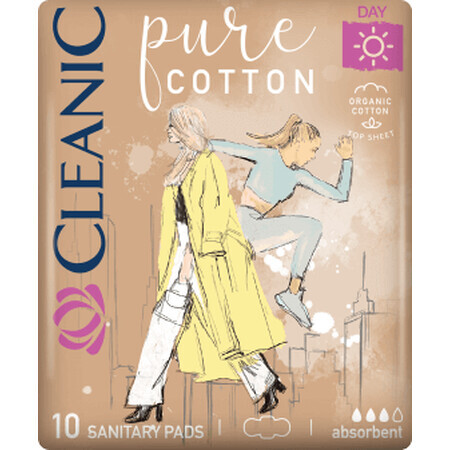 Cleanic Pure Cotton Day Absorbents, 10 pcs