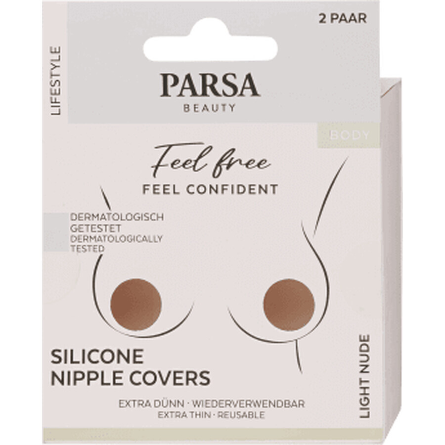 Parsa Beauty Coussinets mammaires en silicone avec adhésif, 4 pièces