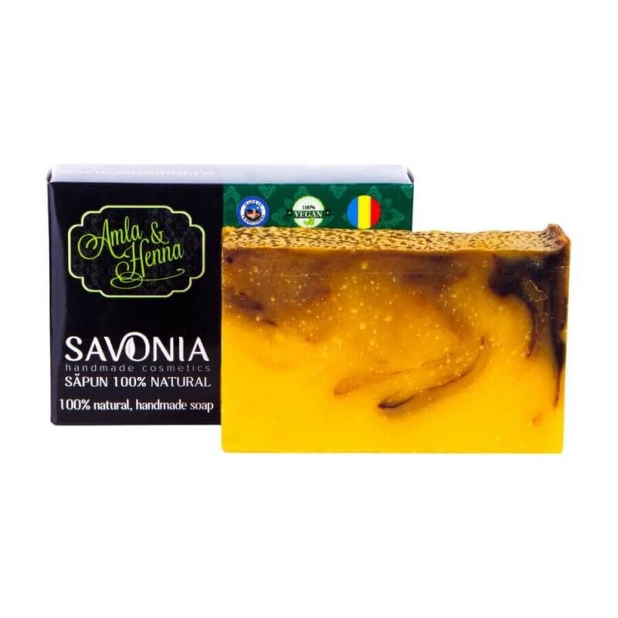 Solid Natuurlijke Amla en Henna Shampoo, 90g, Savonia