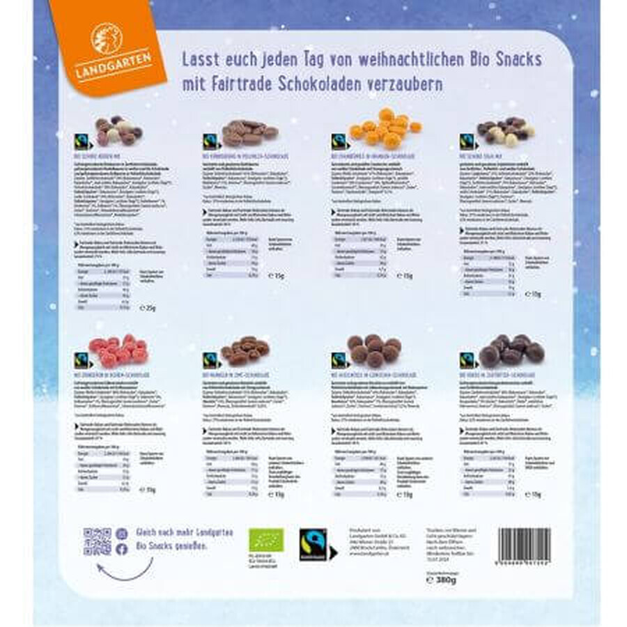 Calendar Advent Bomboane Bio, 380 g, Landgarten