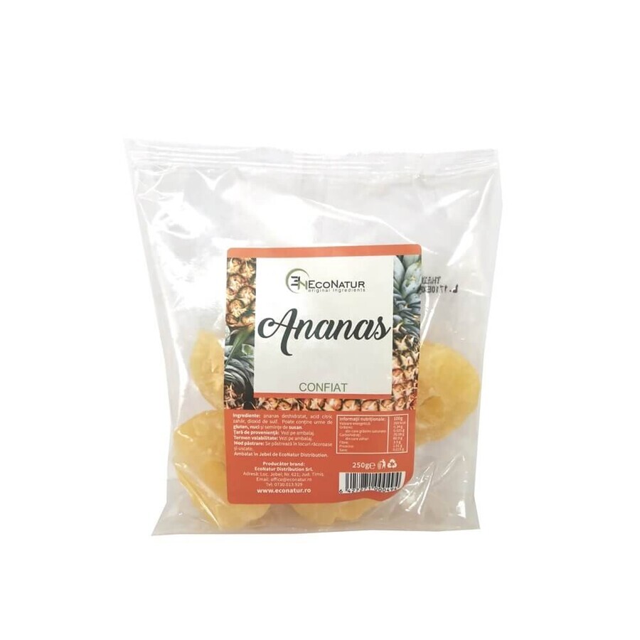 Piña confitada, 250 g, Econatur