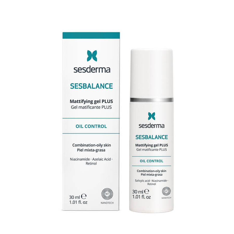 Sesderma Sesbalance Mattierendes Gel Plus, für Mischhaut und fettige Haut, 30 ml