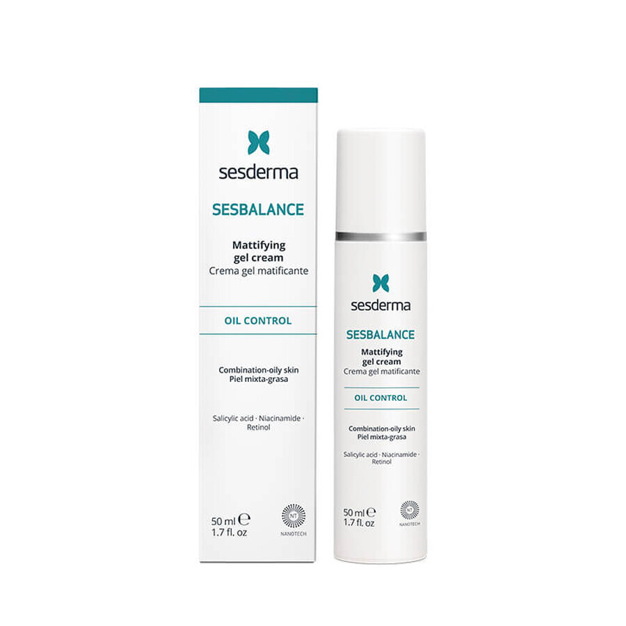 Sesderma Sesbalance Mattierendes Creme-Gel für Mischhaut und fettige Haut, 50 ml