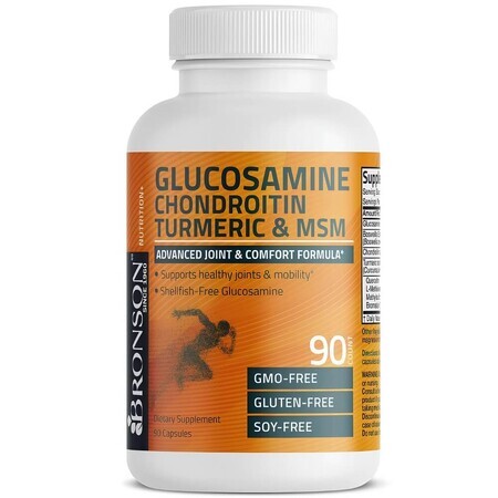 Glucosamina Condroitina Curcuma e MSM, 90 capsule, Bronson