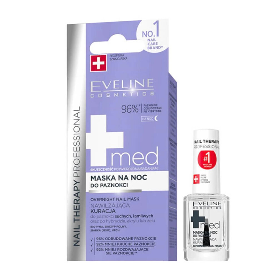 Maschera per unghie notturna Nail Therapy MED+, 12 ml, Eveline Cosmetics