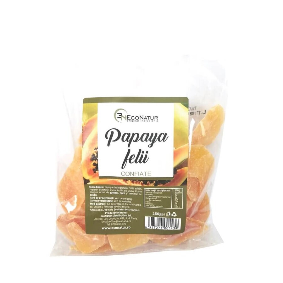 Papaya confitada, 250 g, Econatur