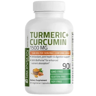 Cúrcuma Curcumina, 1500 mg, 90 cápsulas, Bronson