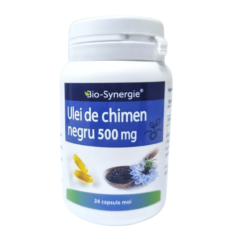 Olio di cumino nero, 500 mg, 24 capsule, Bio Synergie