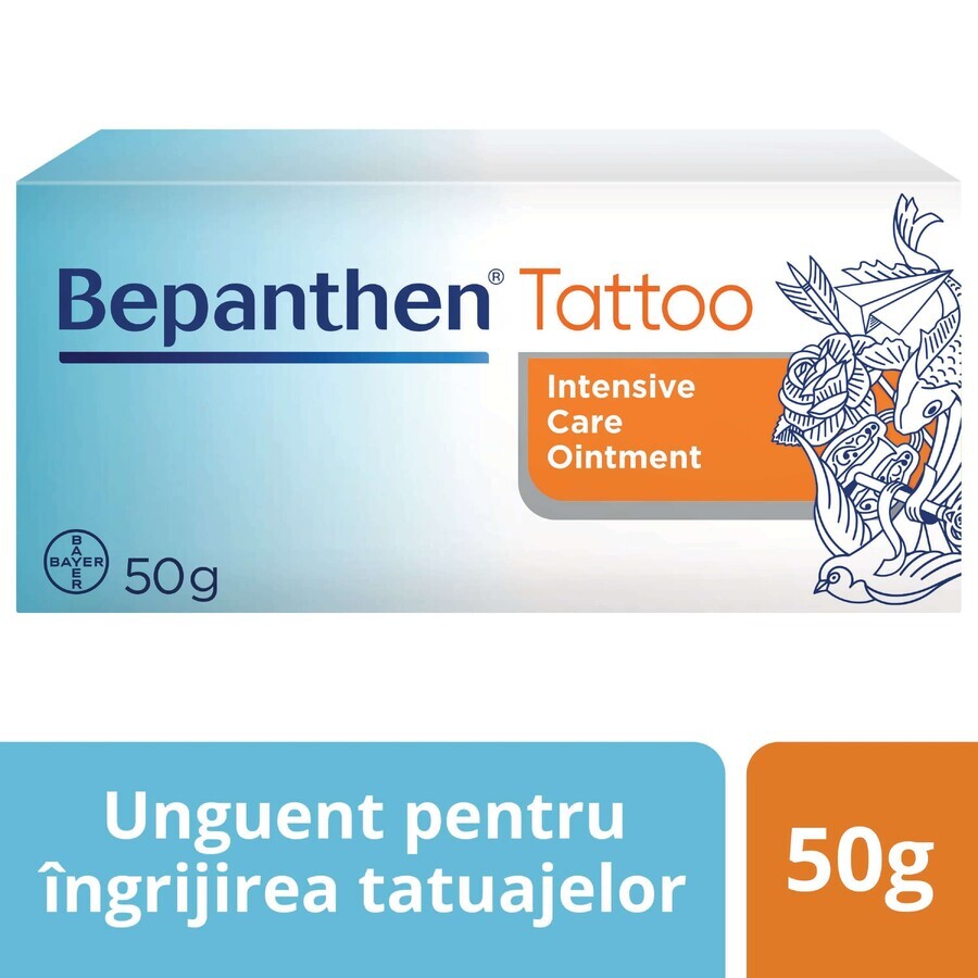 Bepanthen Tattoo Verzorgingszalf, 50 g, Bayer