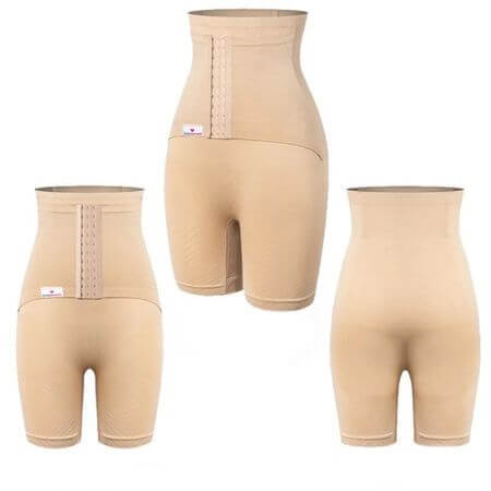 Mallas moldeadoras con cinturón abdominal postparto integrado, Talla M, Beige, Wondermom