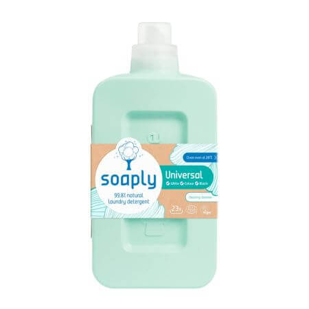 Detergente ecológico para ropa blanca, negra y de color Jazmín deslumbrante, 1000 ml, Soaply