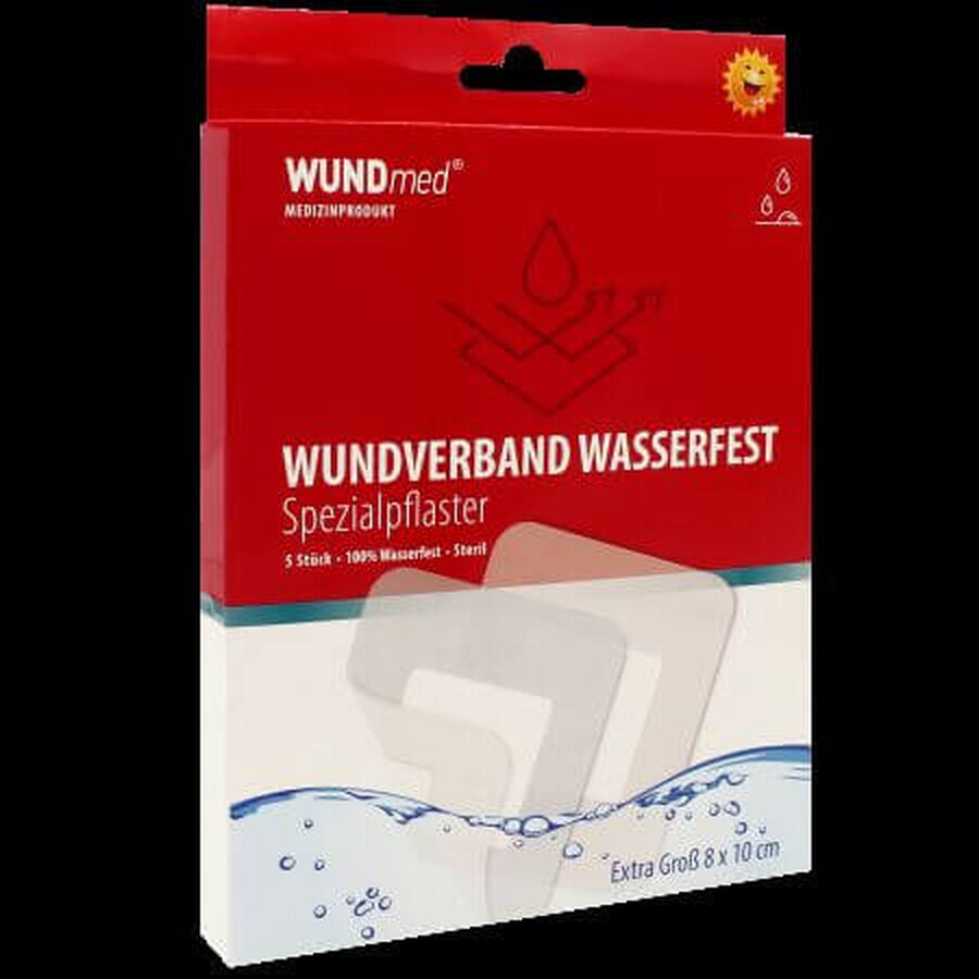 Sterile waterproof wound dressing, 5 pcs, WUNDMed