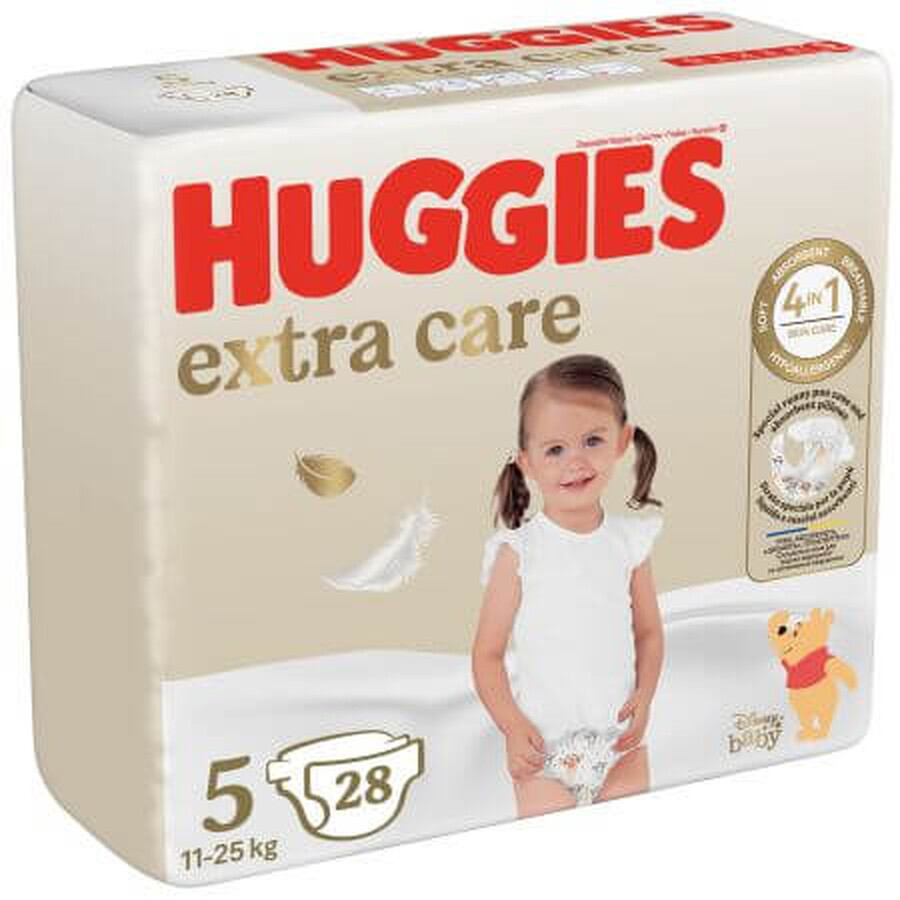 Pañales Extra Care, nº 5, 11-25 kg, 28 uds, Huggies