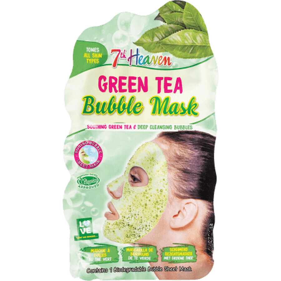 7th Heaven Bubbelgelaatsmasker met groene thee, 1 st