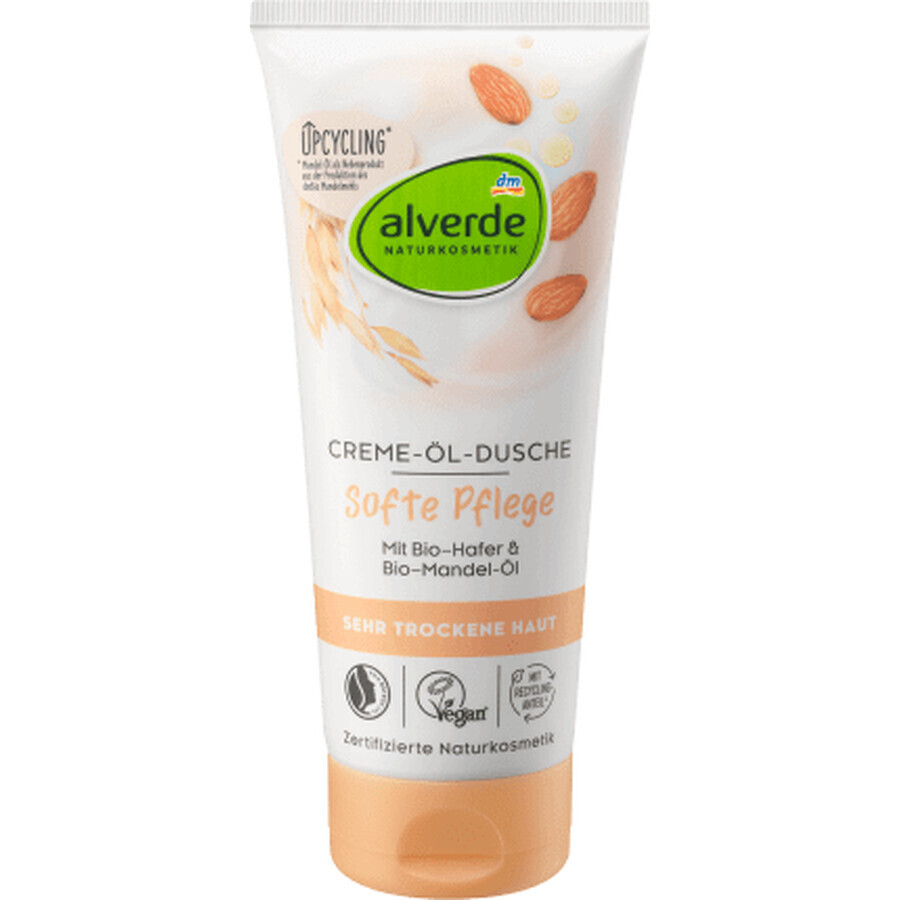 Alverde Naturkosmetik Crema de aceite suave para la ducha, 200 ml