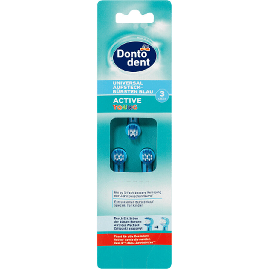 Juego de cepillos Dontodent Active Young Azul, 3 pzs.