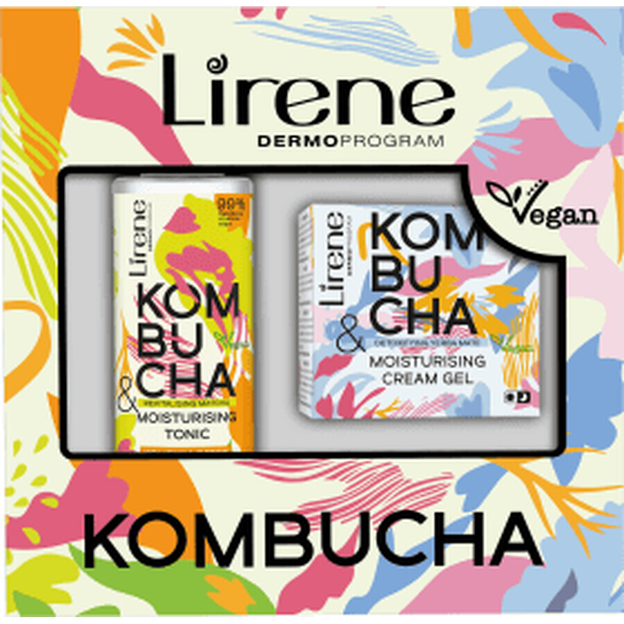 Lirene KOMBUCHA Gift Set Crema-Gel y Tónico Hidratante, 1 ud.