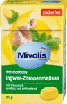 Mivolis Bonbons pour la gorge au gingembre et au citron, 50 g, 18 pièces