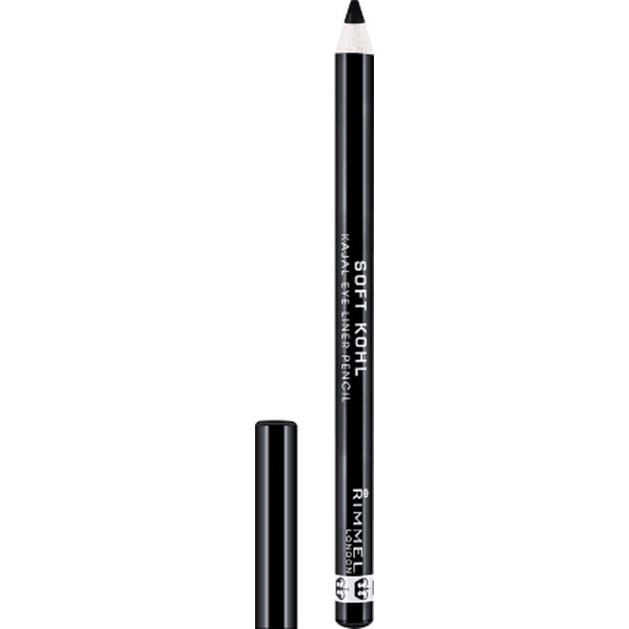 Rimmel London Soft Kohl Kajal Lápiz de ojos 061 Negro azabache, 1 ud.