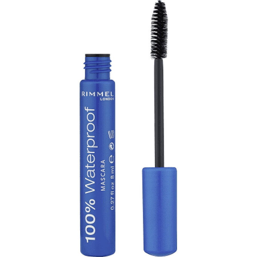 Rimmel London 100% Waterproof Mascara, 1 pk