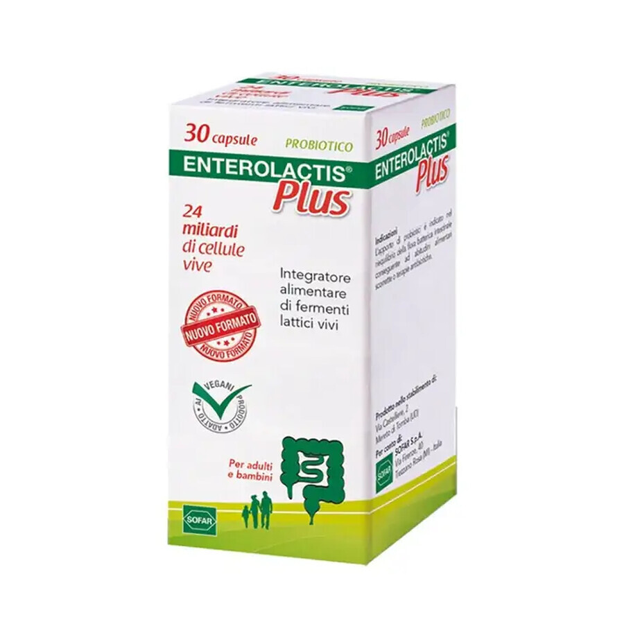 Confezione Enterolactis Plus, 3 x 30 capsule, Sofar