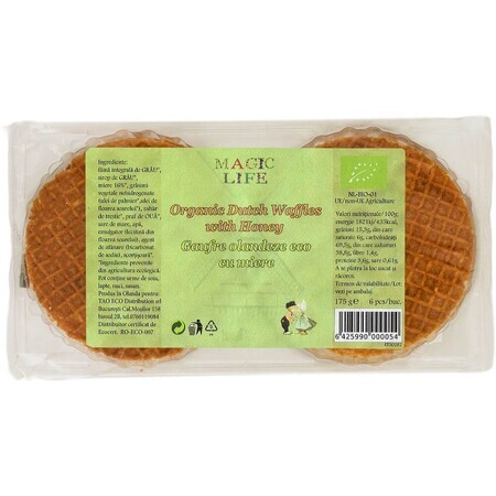 Ökologische Waffeln mit MAGIC LIFE Honig, 175g, Tao Eco