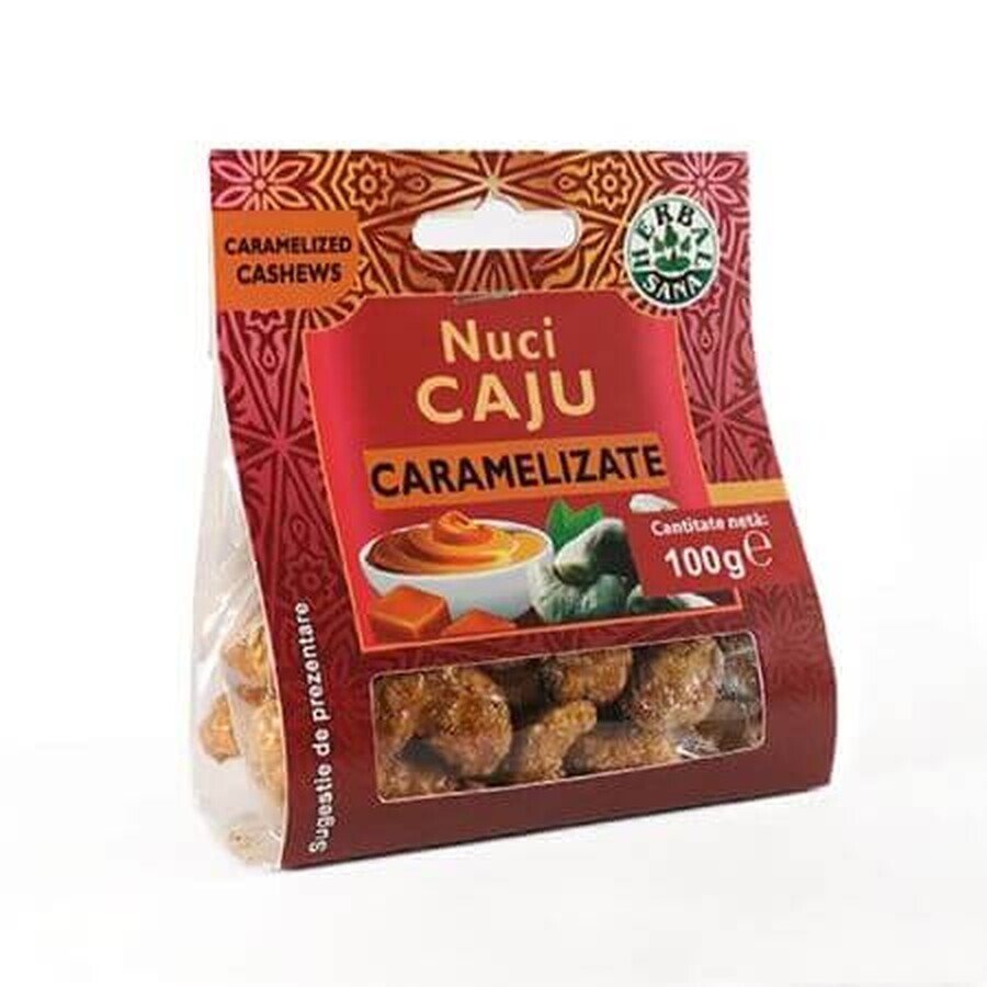 Karamellisierte Cashewnüsse, 100 g, Herbal Sana