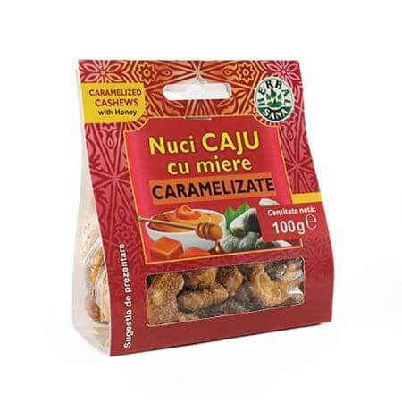 Cashewnoten met gekarameliseerde honing, 100 g, Herbal Sana