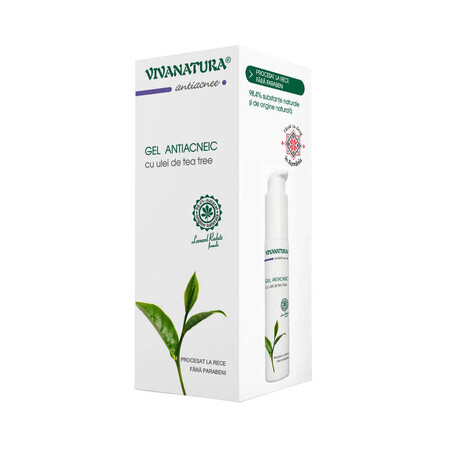 Anti-acne gel with tea tree oil, 50 ml, Vivanatura