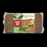 Biologisch volkorenbrood met rogge, haver en vlas, 500 g, Granen