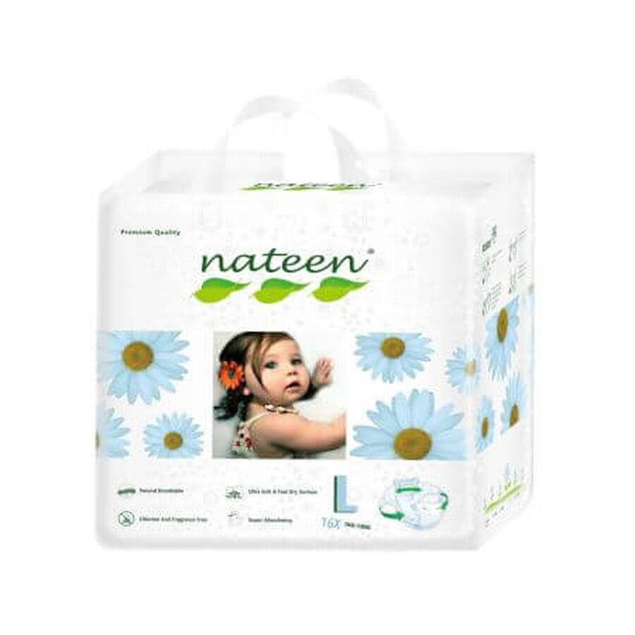 Pannolini ecologici anallergici Premium Line, 3D Flex&Fit, n. 4, 8-6 kg, 16 pezzi, Nateen