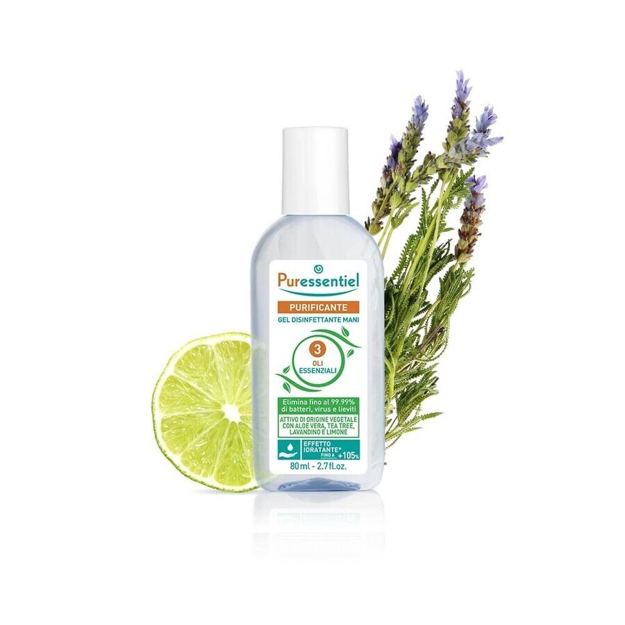 Antibakterielles Reinigungsgel mit 3 ätherischen Ölen, 80 ml, Puressentiel