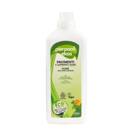 Ekos solución limpiadora para suelos y superficies duras con aceite esencial de naranja y menta, 100ml, Pierpaoli