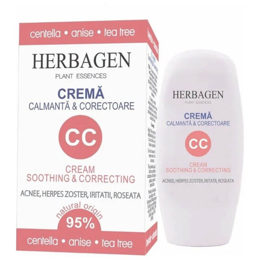 CC cream calmante y correctora, 50 g, Herbagen