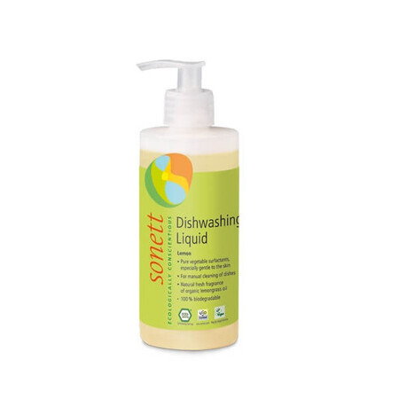 Detergente lavavajillas ecológico con limón, 300 ml, Sonett