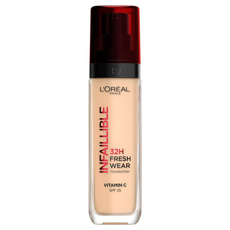 Fond de teint résistant au transfert Infaillible 32H Fresh Wear 100 Fair-Light, 30 ml, L&#39;Oréal