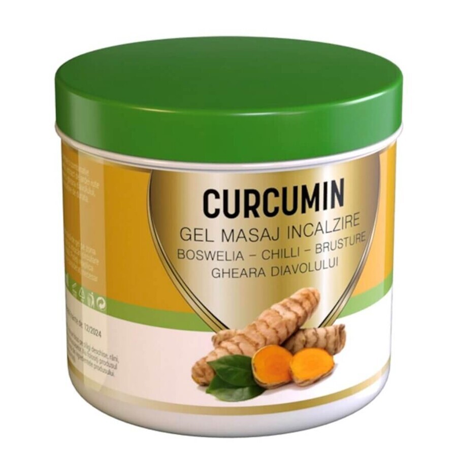 Gel da massaggio riscaldante alla curcumina, 275 ml, Praemium