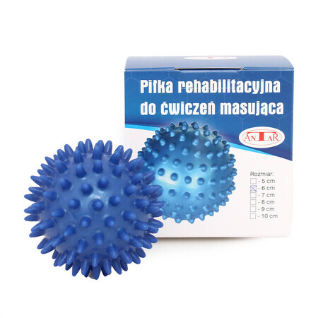 Pelota de masaje de recuperación azul Antar, 6 cm, 1 pieza, Biogenetix