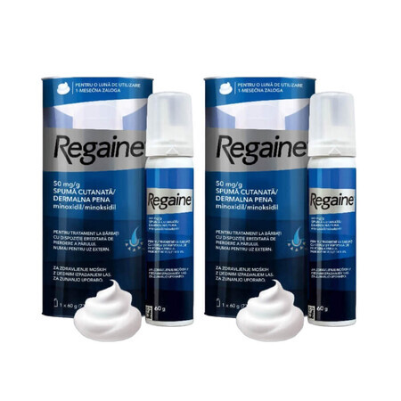 Regaine Anticaída Espuma Pack para Hombre, 2x60 g, Johnson Johnson