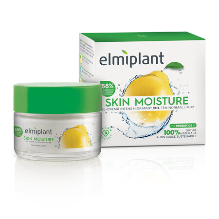 Skin Moisture gel crema de día hidratación intensa para pieles normales y mixtas, 50 ml, Elmiplant