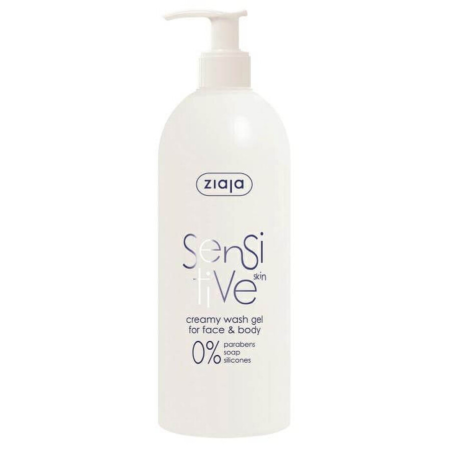 Gel Limpiador Cremoso Sensible Rostro y Cuerpo, 400 ml, Ziaja