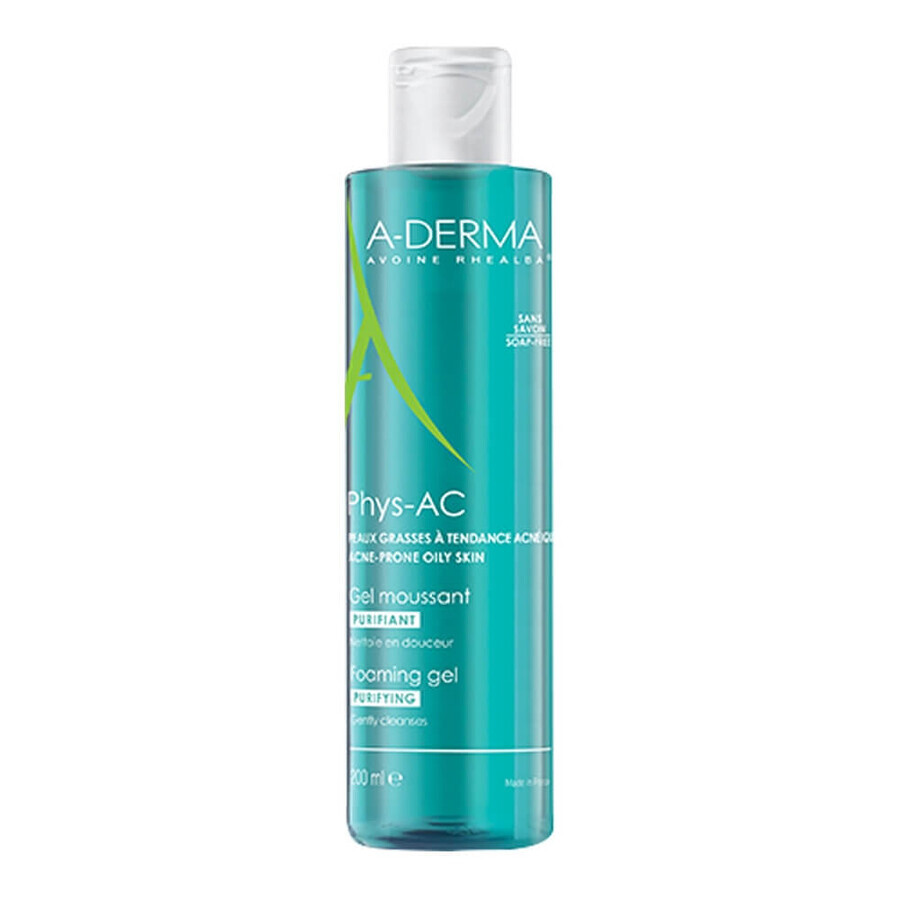 A-Derma Phys-AC Cleansing Gel for acne-prone skin, 200 ml