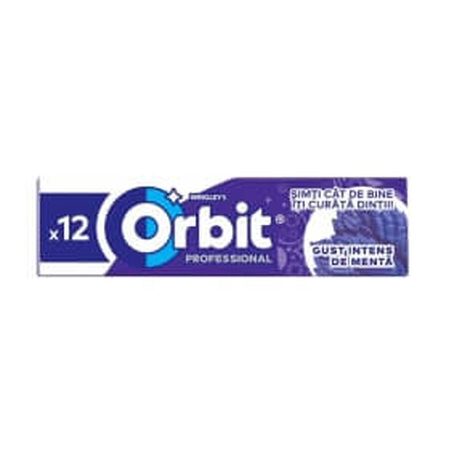 Orbit Gumă de mestecat cu aromă intensă de mentă, 16,8 g