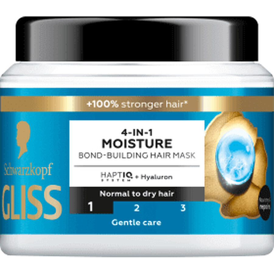 Schwarzkopf GLISS Mascarilla Capilar Hidratante 4 en 1, 400 ml